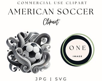 Football Clipart, American Soccer, Soccer Image, Watercolor Soccer, Soccer PNG, Digital Sticker Invite Image Commercial Use, Soccer Team