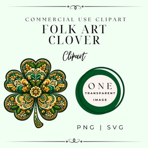 Imágenes prediseñadas del día de San Patricio, trébol PNG, imagen de decoración irlandesa, trébol de 4 hojas de arte popular, ilustración de trébol de la suerte, gráficos de San Patricio, comercial