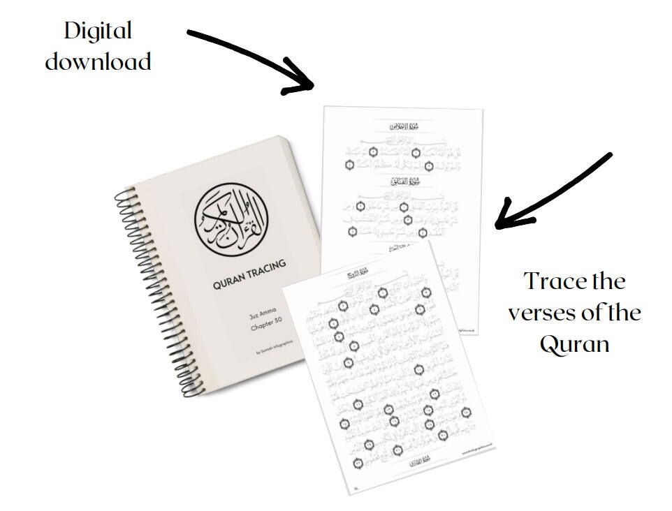 TRACEABLE QURAN, Juz Amma Juz 30 Tracing Quran Worksheets Printable PDF ...