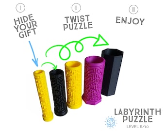 3D gedrucktes Labyrinth-Puzzle - 5-teiliges Denkspielzeug | Spaß Schreibtisch & Reise Spiel | Geschenk für Kinder und Erwachsene