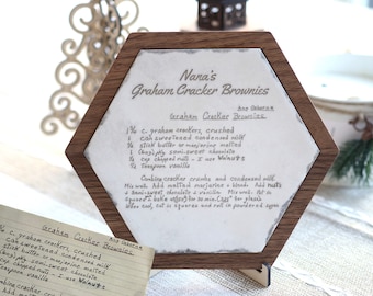 Trivet Recipe Customized Handwritten Engraved Tile Housewarming Gift Family  Keepsake Hot Plate Mother Day Gift Holiday Gift Favorite Recipe