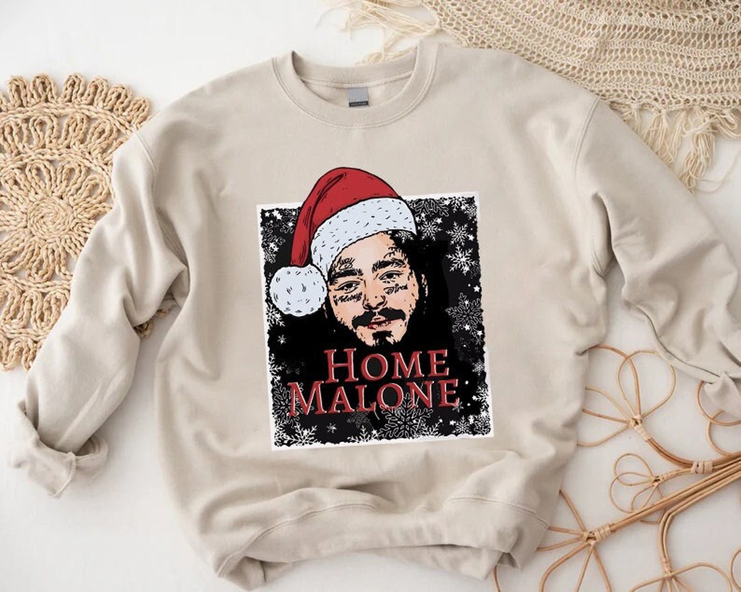 Home Malone Sweatshirt, Ugly Christmas Sweatshirt, Funny Christmas