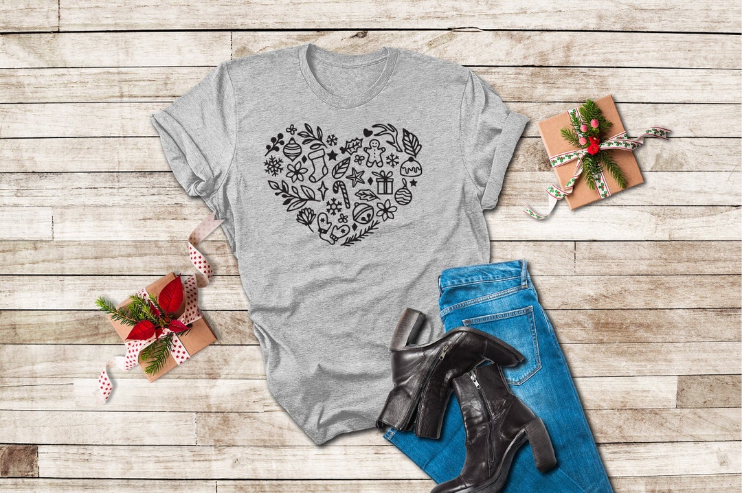 Heart SVG for Cricut Christmas SVG Design Christmas Shirt - Etsy