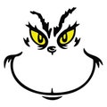 Grinch SVG Grinch Face Grinning Merry Grinchmas Ornament Instant Download