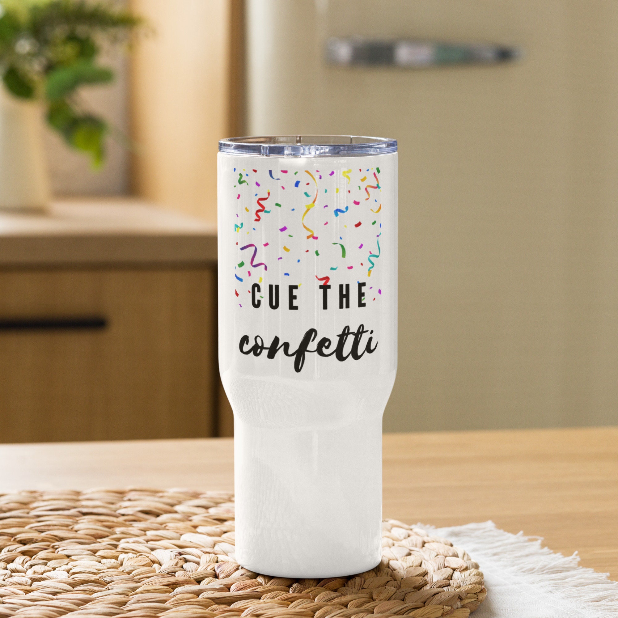 Confetti Print Coffee Tumbler