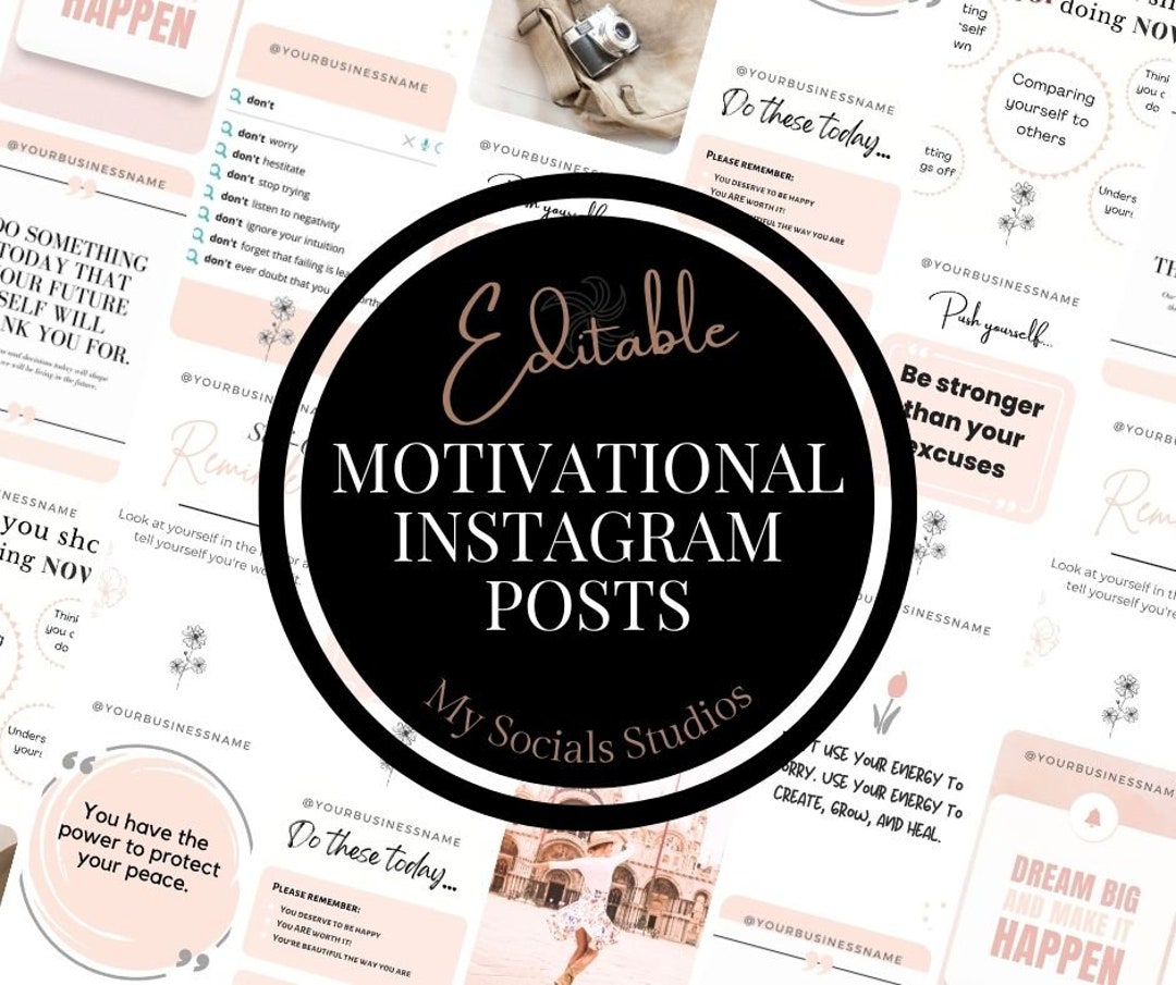 Motivational Quotes for Instagram Canva Editable - Etsy