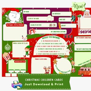 Christmas Fill in the Blanks Children Card | Christmas Activity Children | A4 Printable | Christmas Party | Special Keepsake Christmas