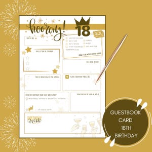 18th Birthday Guestbook Cards for a Super 18th Birthday Party and the Best Gift ever | A present that will last a lifetime