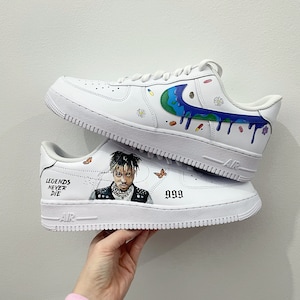 Juice WRLD Custom Nike Air Force 1 | Personalized Sneakers | Custom Nike AF1 - Custom Juice Wrld Air force 1