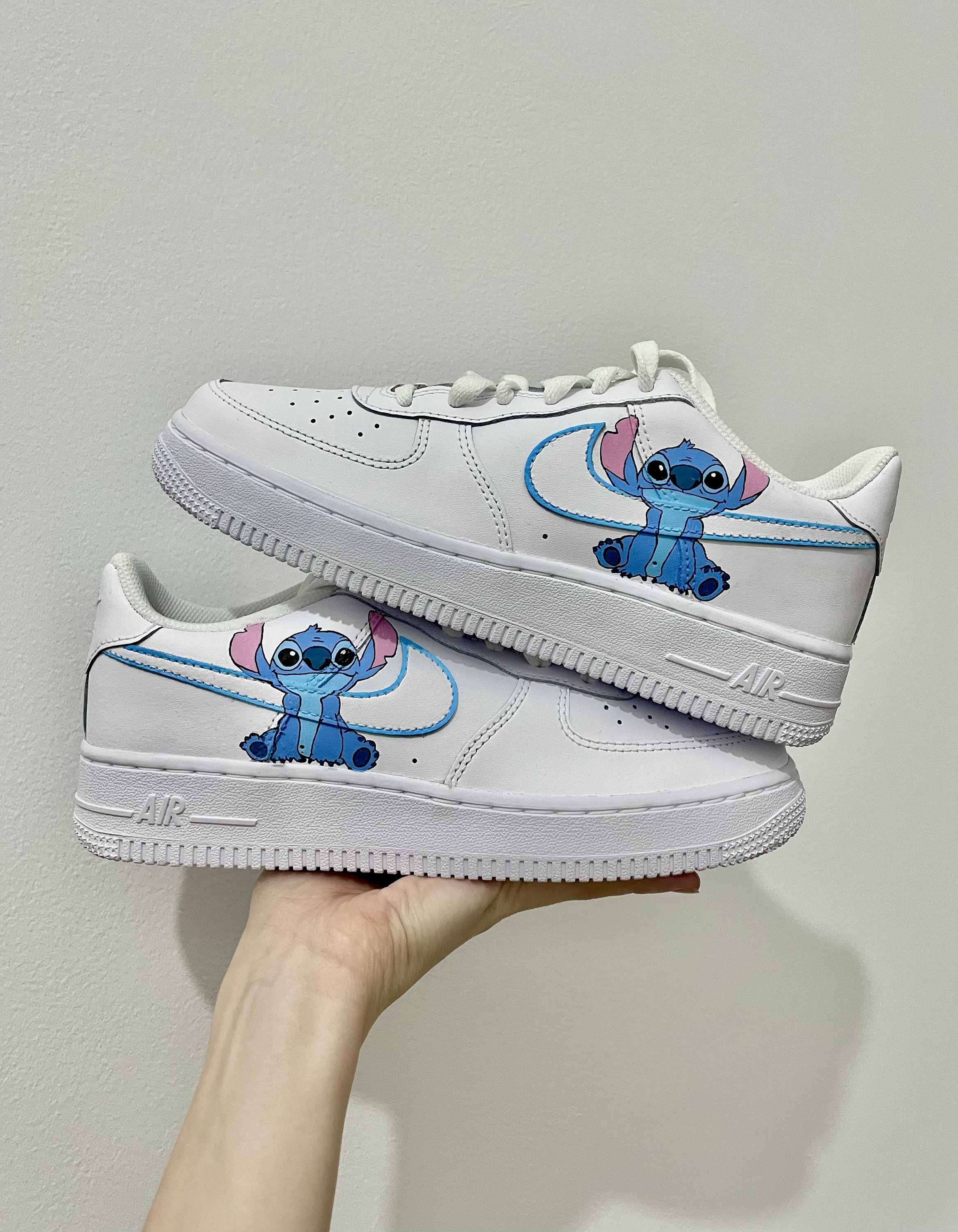 BCNSQ - Nike Air Force 1 × Angel et Stitch custom Pour