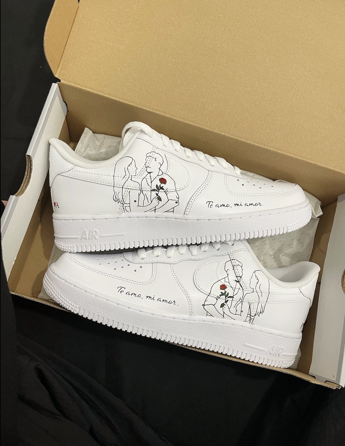 custom couple air forces