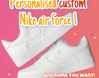 Gepersonaliseerde aangepaste Nike Air Force 1 | Gepersonaliseerde sneakers| Custom Nike AF1 - elk ontwerp dat je wilt Schoenen, exclusieve sneakers, droomontwerp