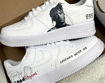 Custom Juice WRLD Nike Air Force 1 Sneakers | Hand-Painted Portrait