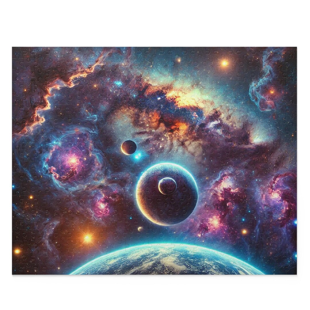Vibrant Deep Space Puzzle (500, 252, 120-piece) - Colorful Nebulae ...