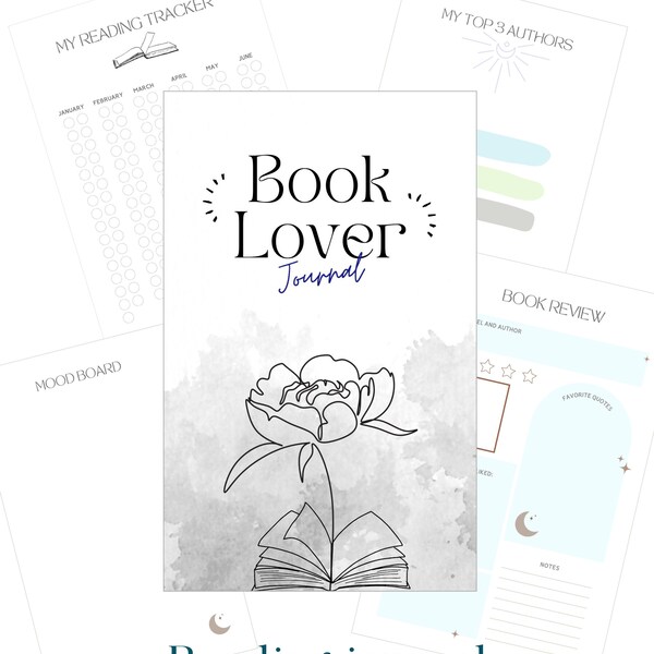 Dein digitales Lesetagebuch: Book Lover - Reading Journal