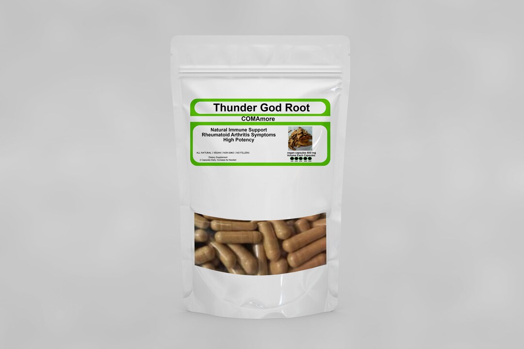 Thunder God Root 600 Mg Vegetarian Capsulesthunder God Vine Etsy