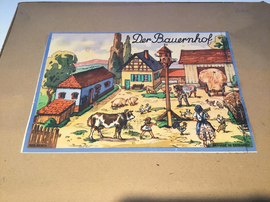 Farm Set, Complete in Box. Vintage German Set - Etsy