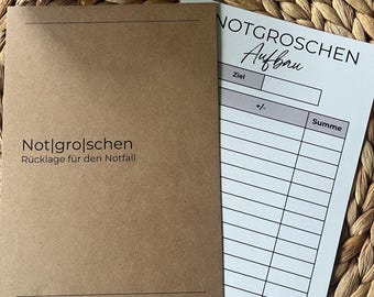 Notgroschen Planung  | Einzeln verwendbar oder als Ergänzung für den Finanzplaner (Basis Version)