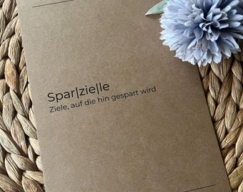 Sparziele Planung  | Einzeln verwendbar oder als Ergänzung für den Finanzplaner (Basis Version)