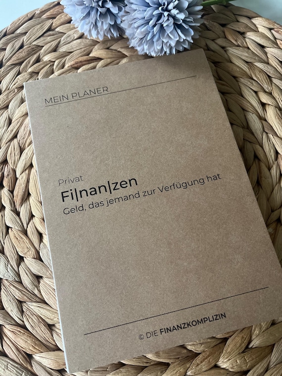 Finanzplaner A5 nachhaltig| undatiert | Finanzorganizer | Budgetplaner DIN A5 | Monatsbudget Planer | aus Kraft- und Recyclingpapier