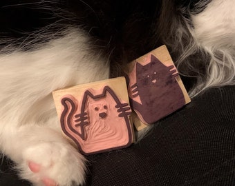 Kitty Cats : Hand-Carved Stamps