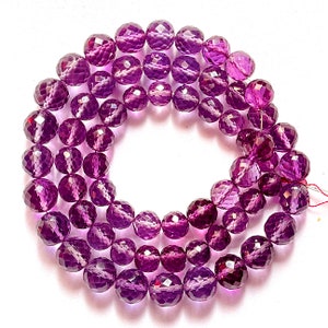 Zeldzame Alexandrite gefacetteerde ronde ballen kralen paars AAA+++Alexandrite edelsteen kralen Alexandrite ronde bal kralen 18 inch ketting
