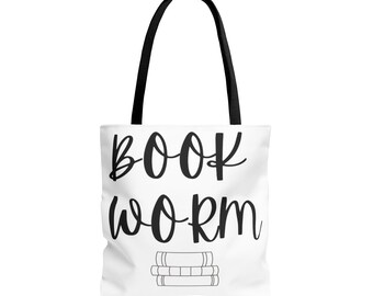 Book Worm Tote Bag (AOP)