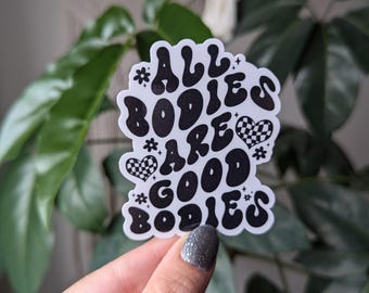 Adesivo de vinil positivo para o corpo: todos os corpos são bons corpos