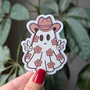 Adesivos fantasmas para garrafas de água, adesivos assustadores para o Halloween, presentes temáticos de outono para estudantes, presente de Halloween para melhor amigo, adesivo de outono
