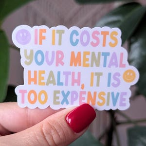 Zelfzorgsticker voor geestelijke gezondheid hydrofles, stickers met positieve vibes voor waterfles, motiverende cadeaus voor collega's, cadeau boekenliefhebbers