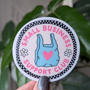 Autocollant de club de soutien aux petites entreprises, petit autocollant de magasin pour entreprise, autocollants de soutien local pour bouteille d'eau, autocollants de shopping, petite entreprise