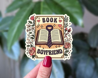 Book Boyfriend Vinyl Sticker: Romantic Reader Gift