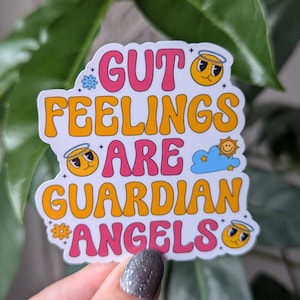 Stickers anges gardiens, stickers rétro pour bouteille d'eau, stickers esthétiques pour Kindle, stickers affirmation positive pour