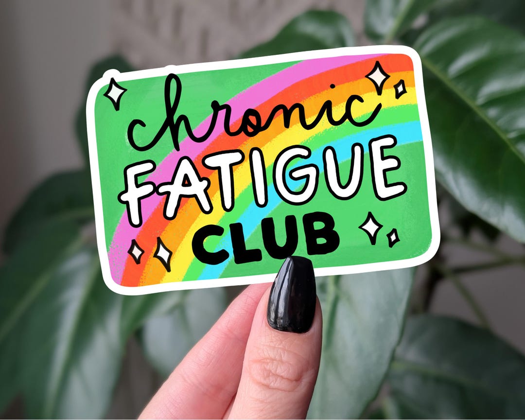 Chronic Fatigue Club Vinyl Sticker: Funny Spoonie Decal - Etsy