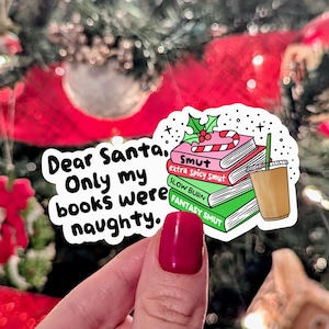 Caro Babbo Natale, adesivi erotici per Natale, adesivi a tema libri, regali per amanti dei libri, adesivi divertenti per Kindle, gadget di Booktok, regalo per lettori