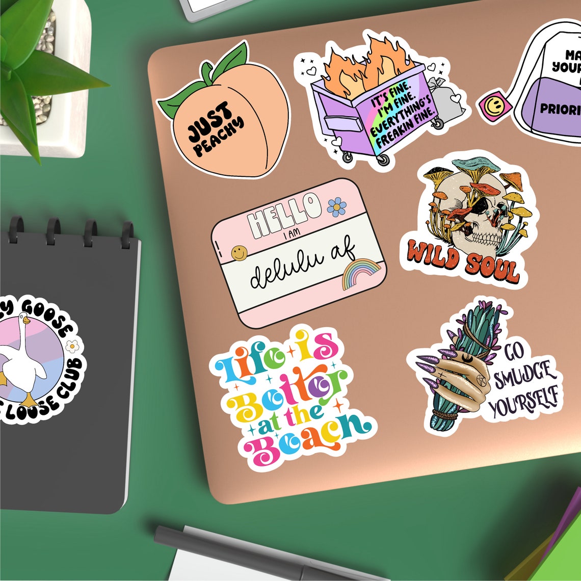 Relatable Merch Sticker Bundle Pack, Dark Humor Stickers for Laptop, Nostalgia Stickers ...