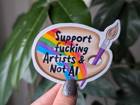 Support Artists Vinyl Sticker: Funny Artist Gift, Laptop Decal