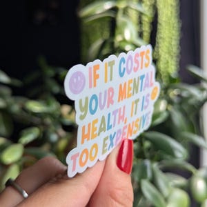 Mental Health Sticker: Positive Vibes, Motivational Gift image 4