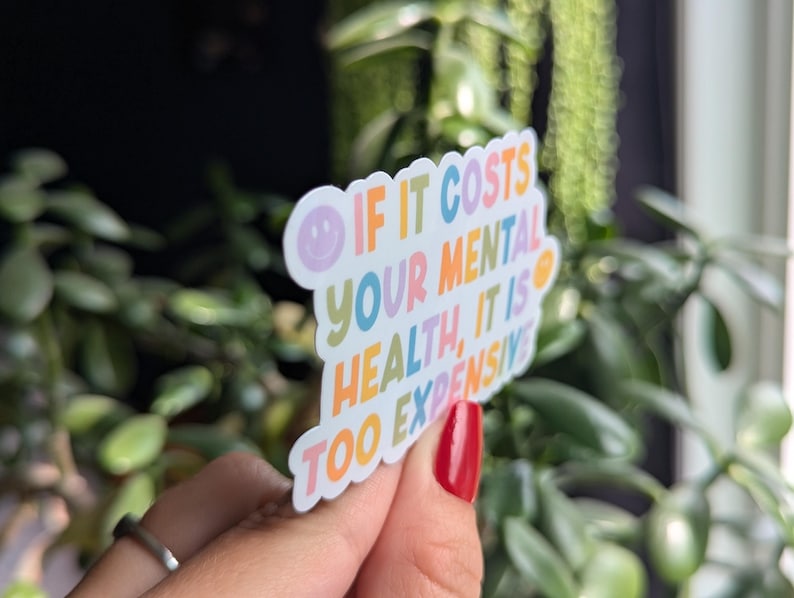 Mental Health Sticker: Positive Vibes, Motivational Gift image 4