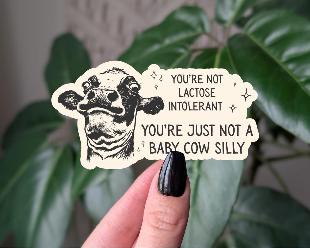 You’re Not Lactose Intolerant Sticker Vegan Cow Sticker Dairy Free ...
