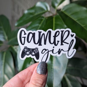 Sticker gamer girl pour ordinateur portable, stickers jeu vidéo pour journal intime, cadeaux gamer pour femme, accessoires gamer girl, petit cadeau pour couple gamer