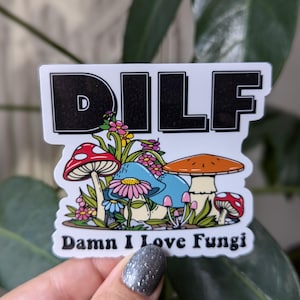 Bon sang, j'adore les champignons, autocollants champignons pour ordinateur portable, cadeaux rigolos pour les amoureux de la nature, autocollants hippies pour verres, autocollants calembours drôles pour kobo