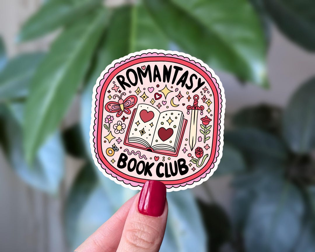 Romantasy Book Club Sticker, Fantasy Romance Aesthetic Sticker for Book ...
