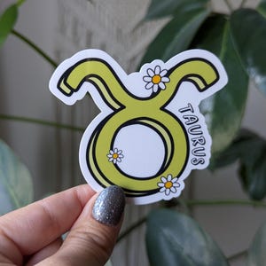 Sticker taureau, stickers astrologie pour bouteille d'eau, sticker signe du zodiaque, horoscope, cadeaux de sorcellerie pour elle, cadeaux métaphysiques