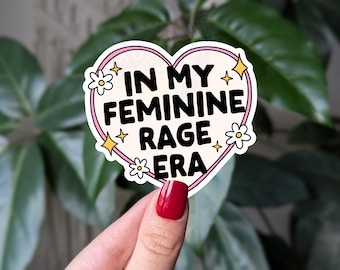 Sticker Féminin Rage Era : vinyle autocollant féministe