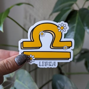 Sticker Balance pour Kindle, stickers astrologie pour bouteille d'eau, sticker signe du zodiaque, horoscope, cadeaux de sorcellerie pour elle, cadeaux métaphysiques
