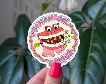 Professioneller Yapper Vinyl Sticker: Lustiges extrovertiert Geschenk