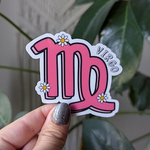 Sticker Vierge pour Kindle, stickers astrologie pour bouteille d'eau, sticker signe du zodiaque, horoscope, cadeaux de sorcellerie pour elle, cadeaux métaphysiques