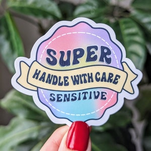 Wees voorzichtig met stickers voor Kindle, emotionele stickers voor Kindle, stickers geestelijke gezondheid voor laptop, angstcadeau voor beste vriendin vrouw