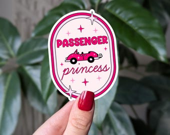 Certified Passenger Princess 3inch Glossy Waterproof Vinyl Sticker